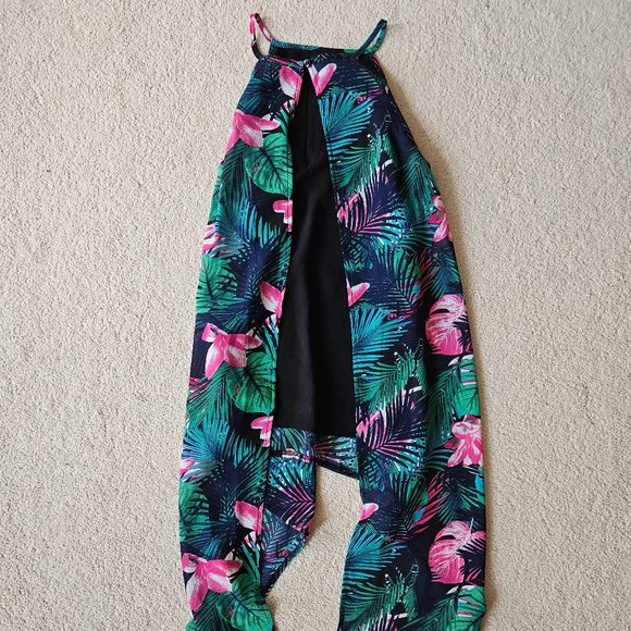 Floral Flowy Back Slit High-Low Top - Picture 4 of 9